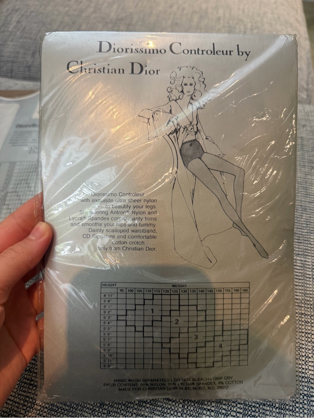 Christian Dior Beige and Tan panty hose tights -2 - Picture 5 of 5